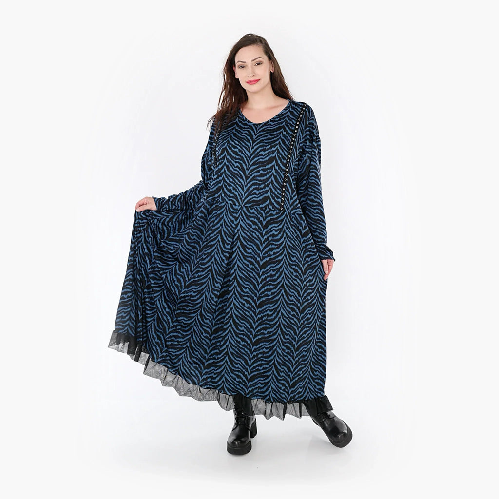 AKH Fashion Kleid 6984 Hania, Petrol/Schwarz