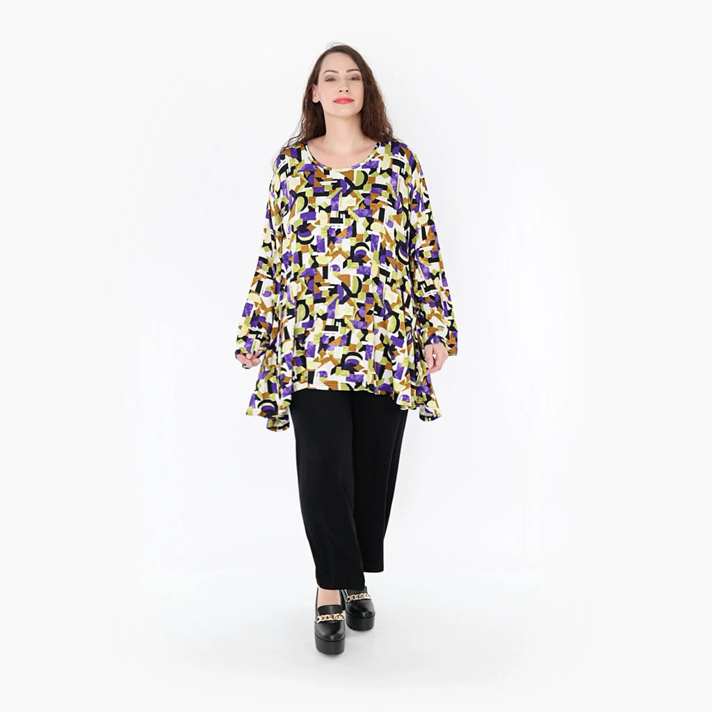 AKH Fashion Shirt 593 Adna, Violett/Lime/Schwarz