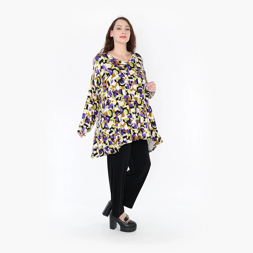 AKH Fashion Shirt 593 Adna, Violett/Lime/Schwarz