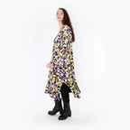 AKH Fashion Kleid 6980 Adna, Violett/Lime/Schwarz