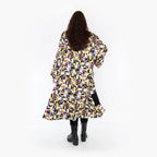 AKH Fashion Kleid 6981 Adna, Violett/Lime/Schwarz