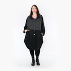AKH 6881 Blouse, Black-Dark Grey
