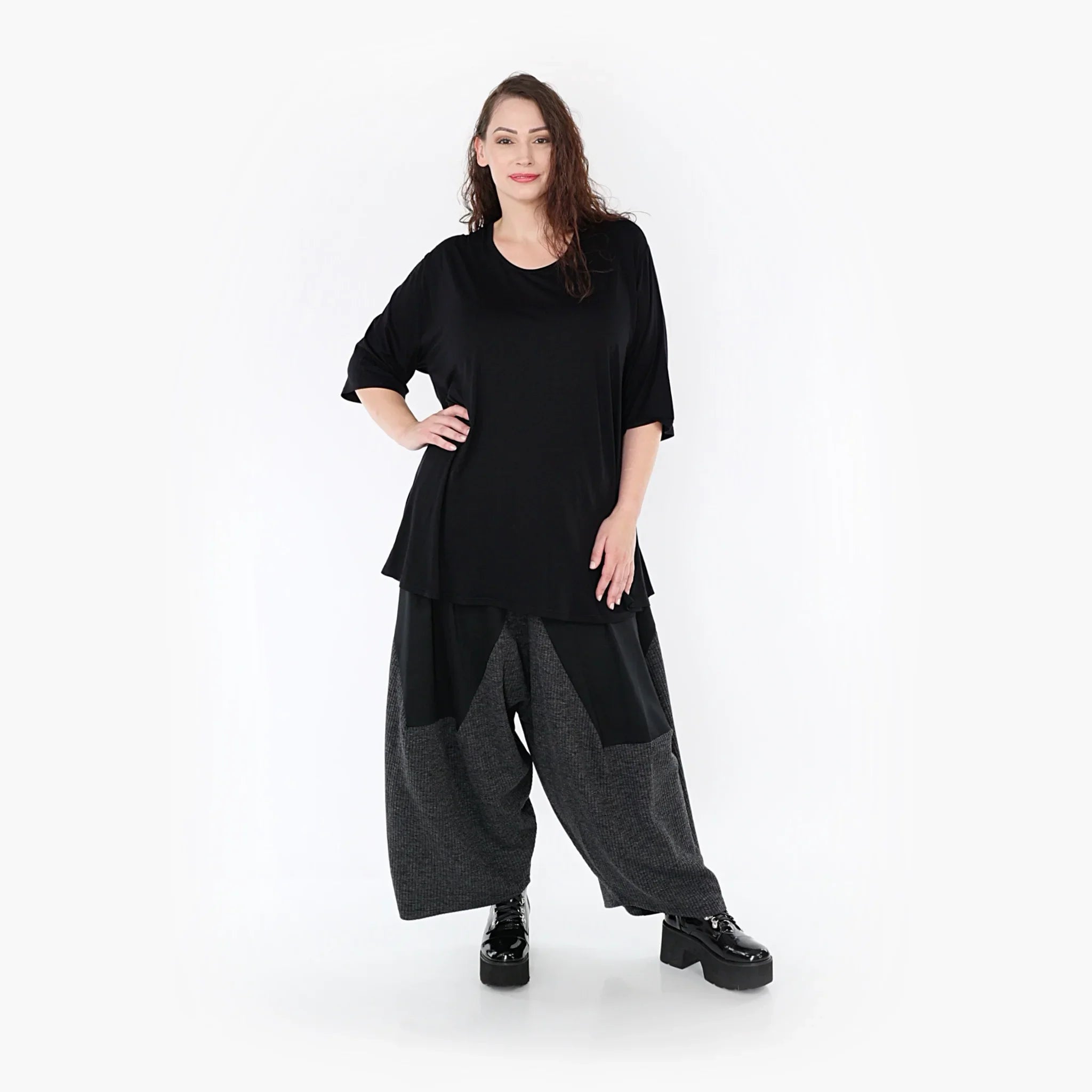 AKH Fashion Hose 6883 Femme, Schwarz/Dunkelgrau