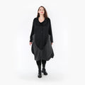 AKH Fashion Coat 6885 Women, Black/Dark Grey