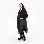 AKH Fashion Coat 6885 Women, Black/Dark Grey