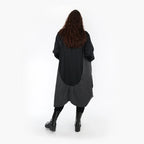 AKH Fashion Coat 6885 Women, Black/Dark Grey