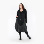 AKH Fashion Coat 6885 Women, Black/Dark Grey