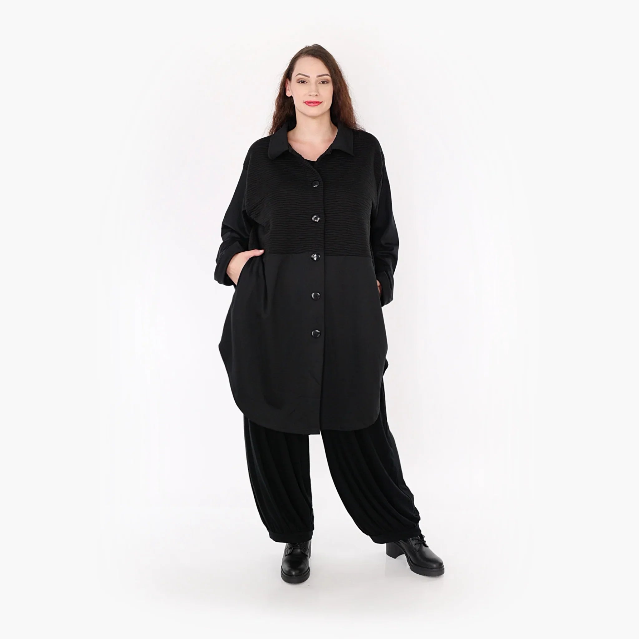 Chemisier AKH 6881, noir