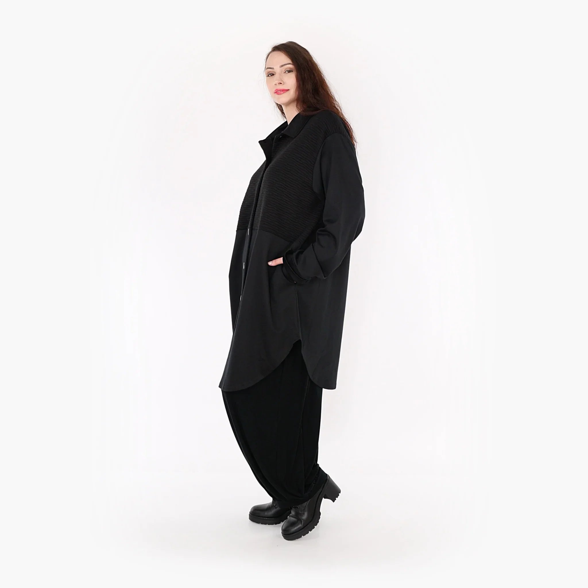 Chemisier AKH 6881, noir