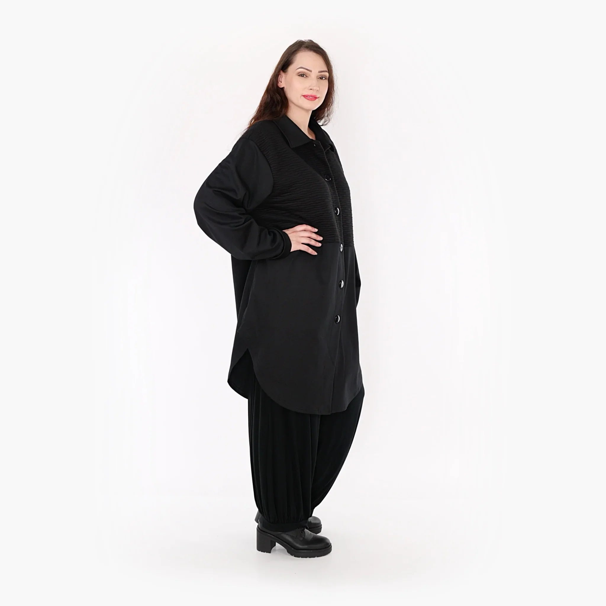 Chemisier AKH 6881, noir