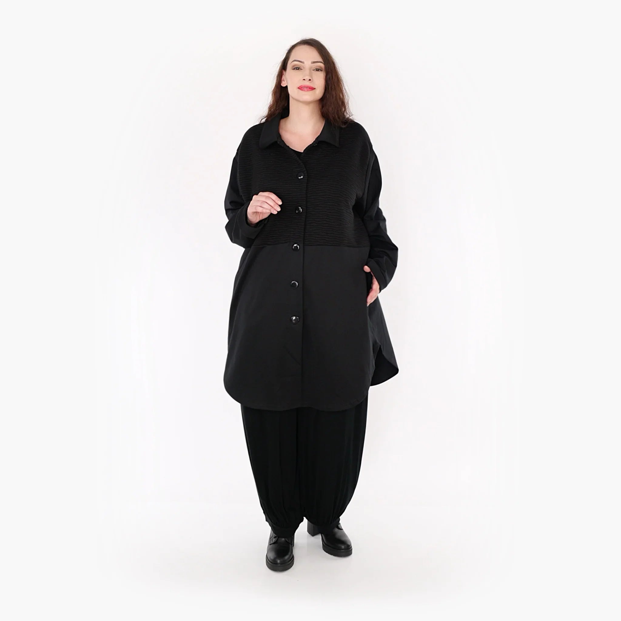 Chemisier AKH 6881, noir