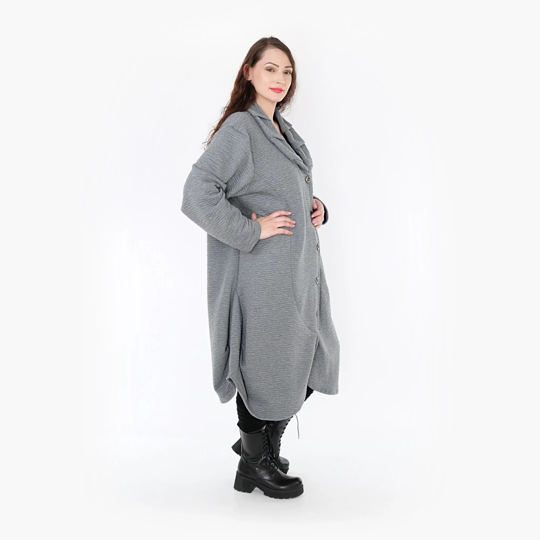 AKH 6885 Coat, Grey