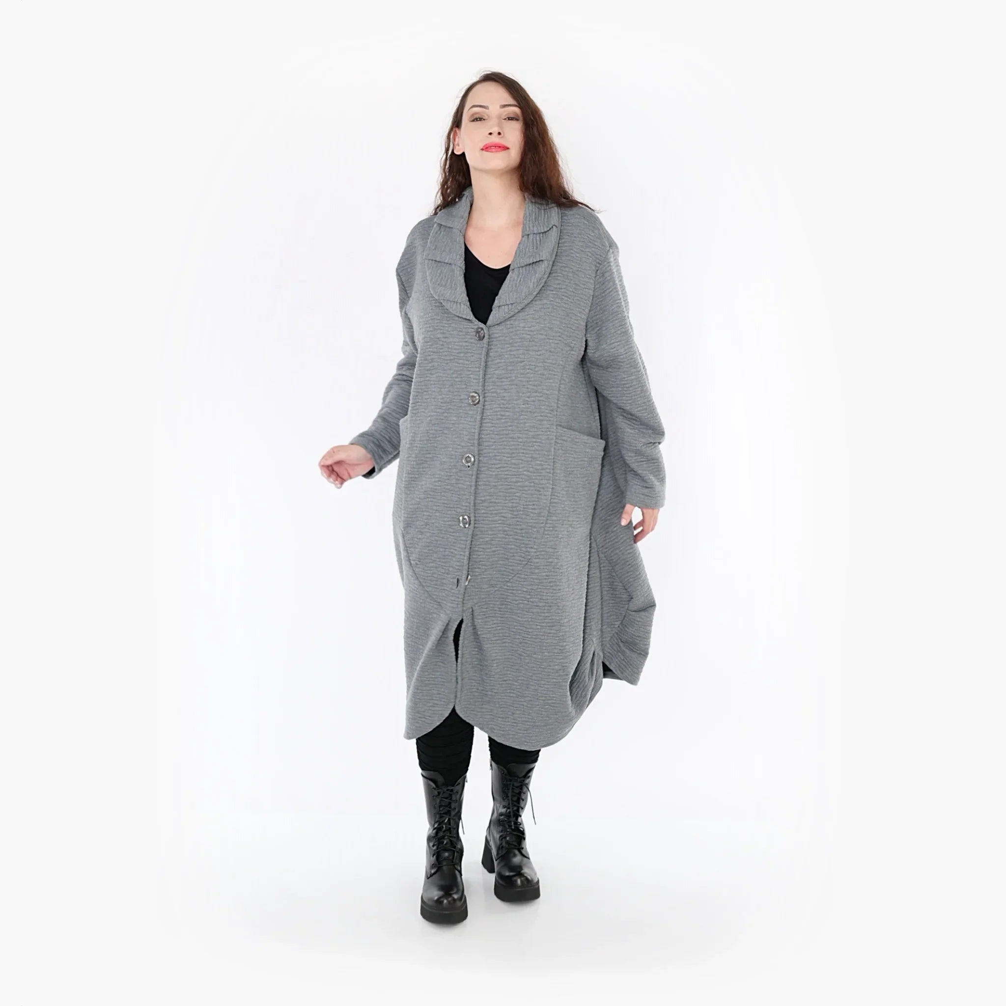 AKH 6885 Coat, Grey