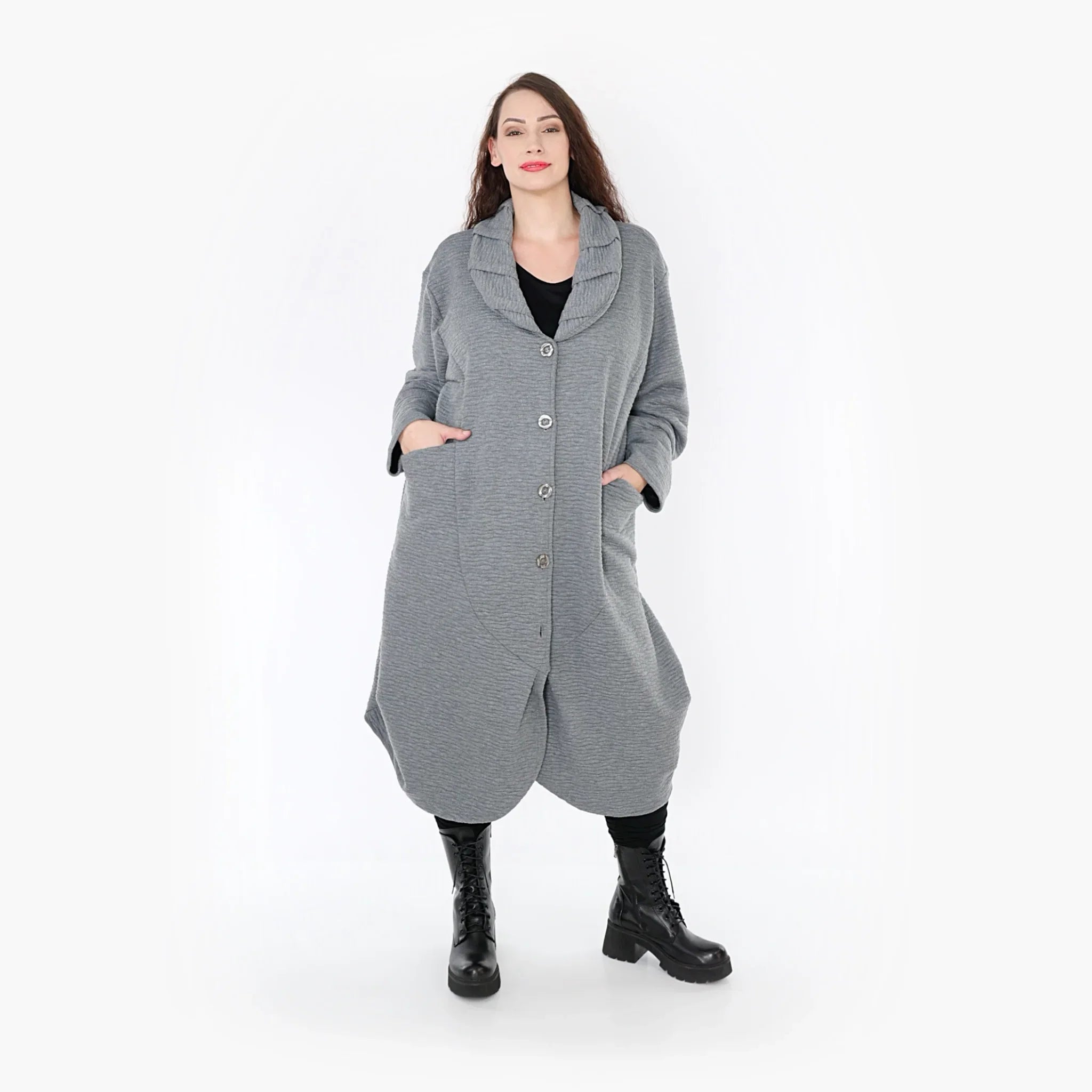 AKH 6885 Coat, Grey