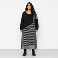 AKH Fashion Kleid Warmy 2318 Schwarz/Weiß