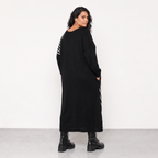 AKH Fashion Kleid Warmy 2318 Schwarz/Weiß