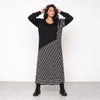 AKH Fashion Kleid Warmy 2318 Schwarz/Weiß