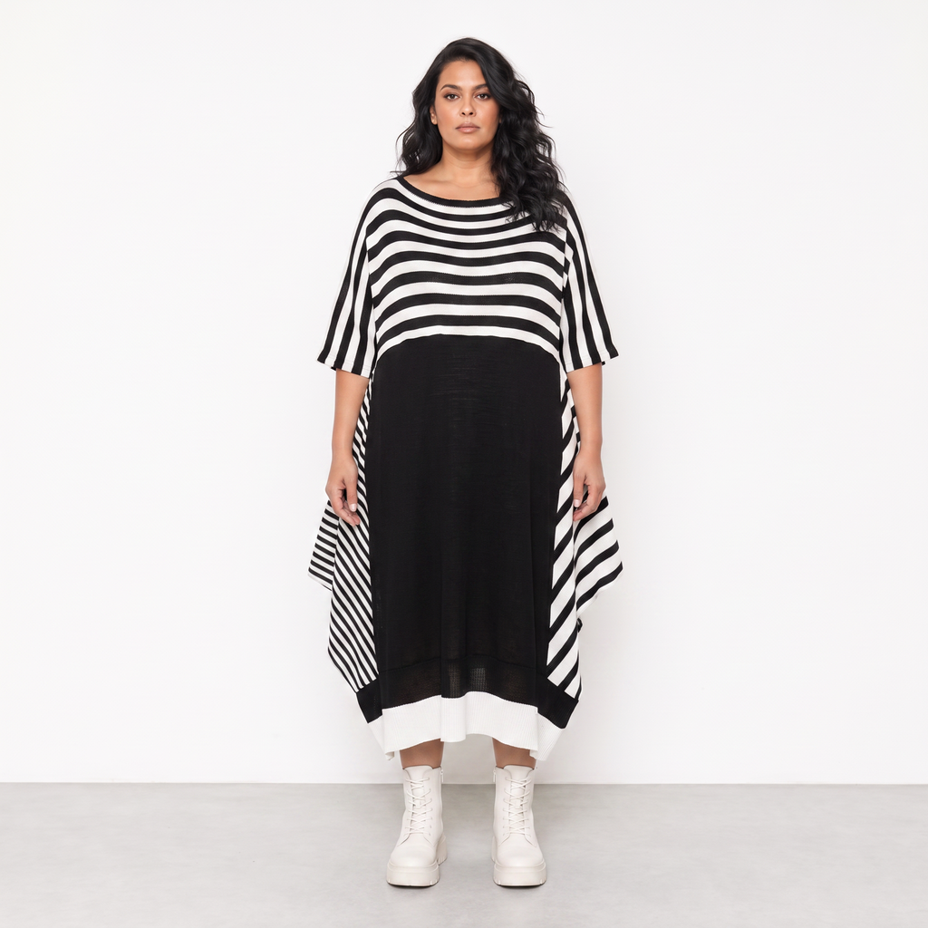 AKH Fashion Kleid Warmy 2326 Schwarz