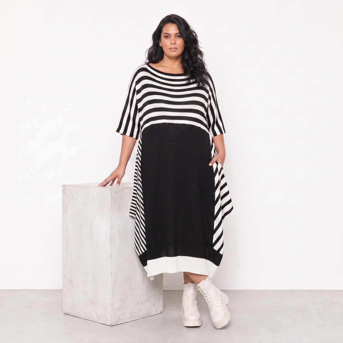 AKH Fashion Kleid Warmy 2326 Schwarz
