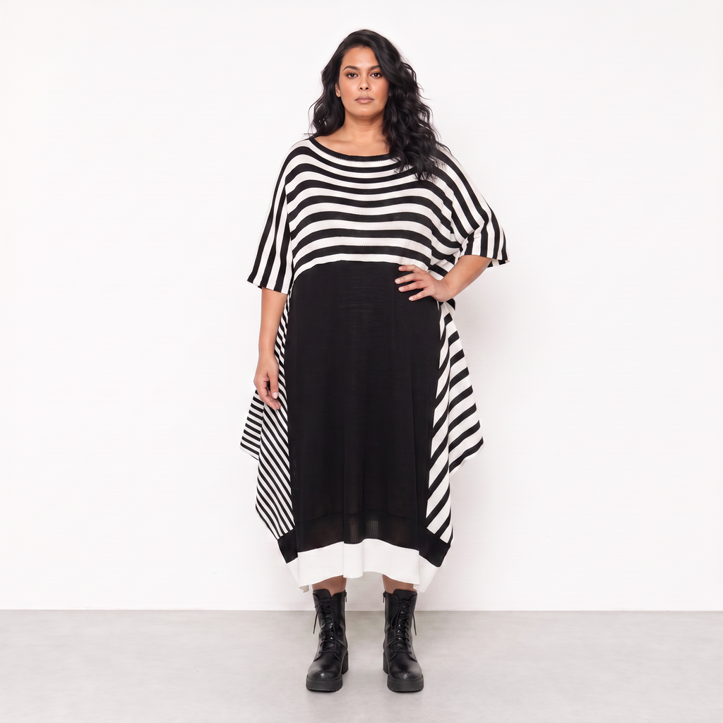 AKH Fashion Kleid Warmy 2326 Schwarz