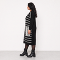 AKH Fashion Kleid Warmy 2328 Schwarz/Weiß