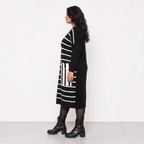 AKH Fashion Kleid Warmy 2328 Schwarz/Weiß