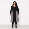 AKH Fashion Kleid Warmy 2333 Schwarz/Weiß