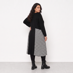 AKH Fashion Kleid Warmy 2333 Schwarz/Weiß