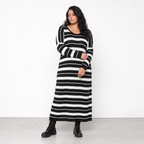 AKH Fashion Kleid Warmy 2337 Schwarz/Weiß