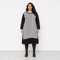 AKH Fashion Kleid Warmy 2346 Weiß/Schwarz