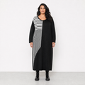 AKH Fashion Kleid Warmy 2401 Schwarz/Weiß