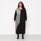 AKH Fashion Kleid Warmy 2401 Schwarz/Weiß