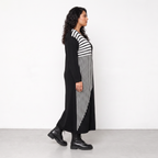 AKH Fashion Kleid Warmy 2401 Schwarz/Weiß