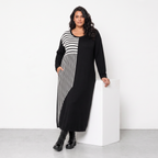 AKH Fashion Kleid Warmy 2401 Schwarz/Weiß