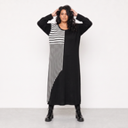 AKH Fashion Kleid Warmy 2401 Schwarz/Weiß