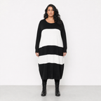 AKH Fashion Kleid Warmy 2402 Schwarz/Weiß