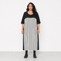 AKH Fashion Kleid Warmy 2403 Schwarz/Weiß