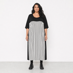 AKH Fashion Kleid Warmy 2403 Schwarz/Weiß