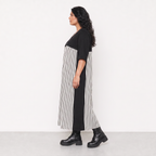 AKH Fashion Kleid Warmy 2403 Schwarz/Weiß