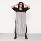 AKH Fashion Kleid Warmy 2403 Schwarz/Weiß