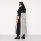 AKH Fashion Kleid Warmy 2403 Schwarz/Weiß