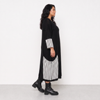 AKH Fashion Kleid Warmy 2405 Schwarz/Weiß