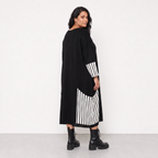 AKH Fashion Kleid Warmy 2405 Schwarz/Weiß