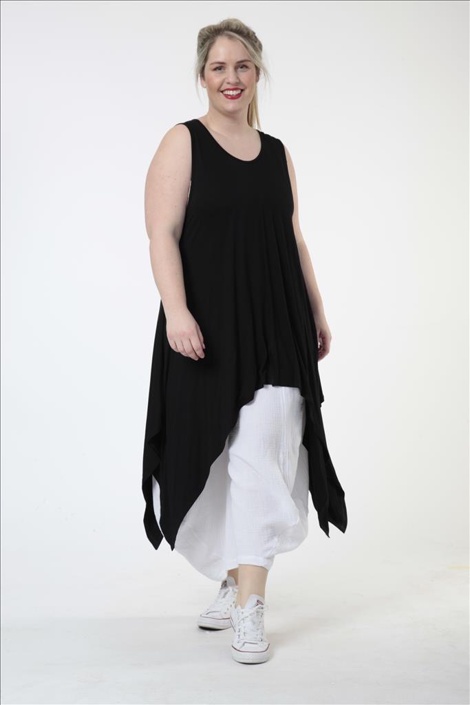 Alltags Kleid in Form aus feiner Jersey Qualität, Schwarz Lagenlook Oversize Mode B2B Großhandel