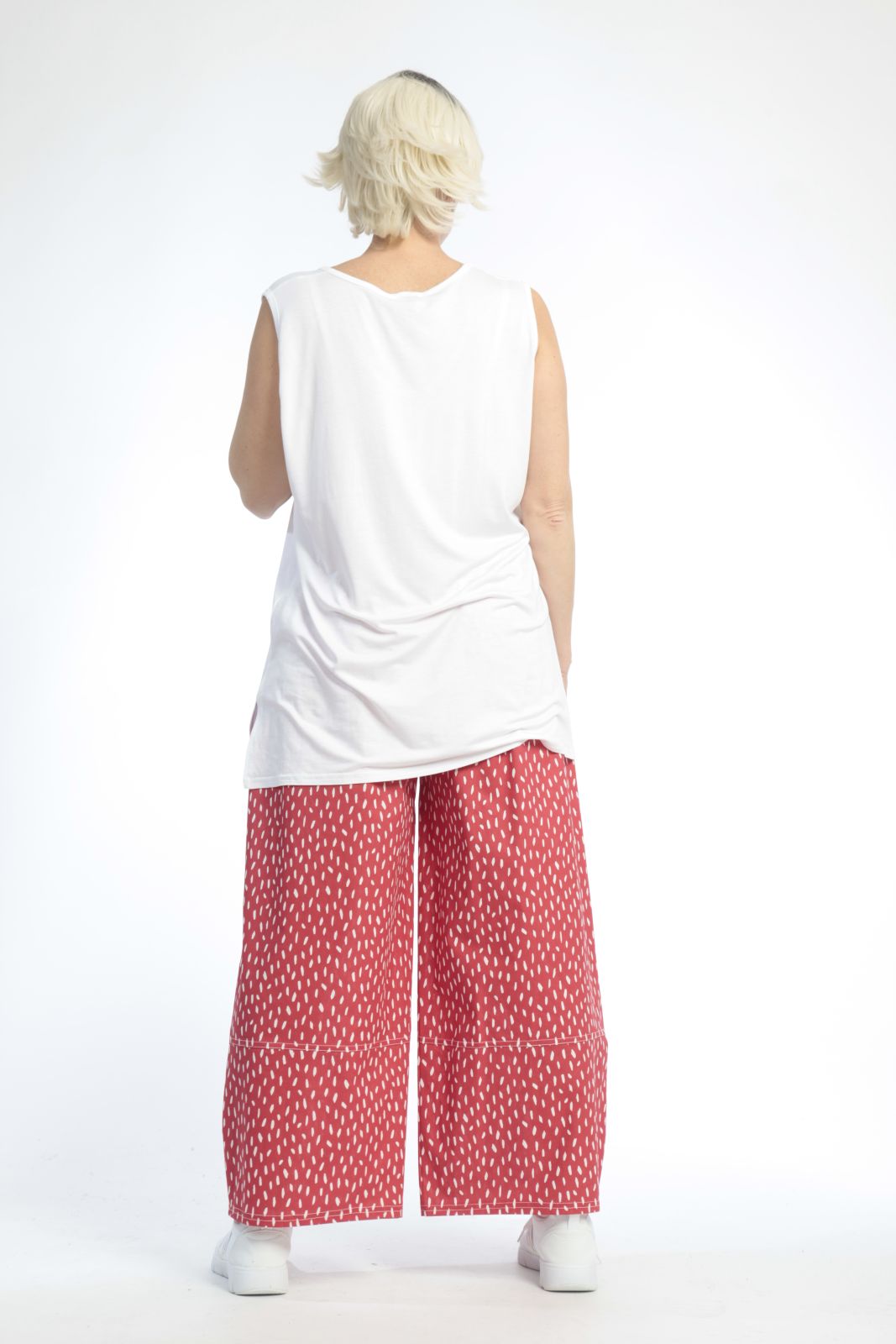 Sommer Hose in gerader Form aus er Qualität, Rot Lagenlook Oversize Mode B2B Großhandel