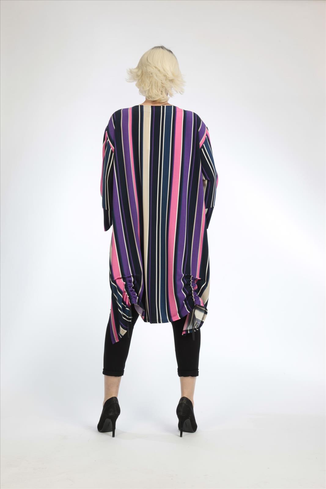 Sommer Jacke in A-Form aus er Qualität, Pink-Lila-Multi Lagenlook Oversize Mode B2B Großhandel