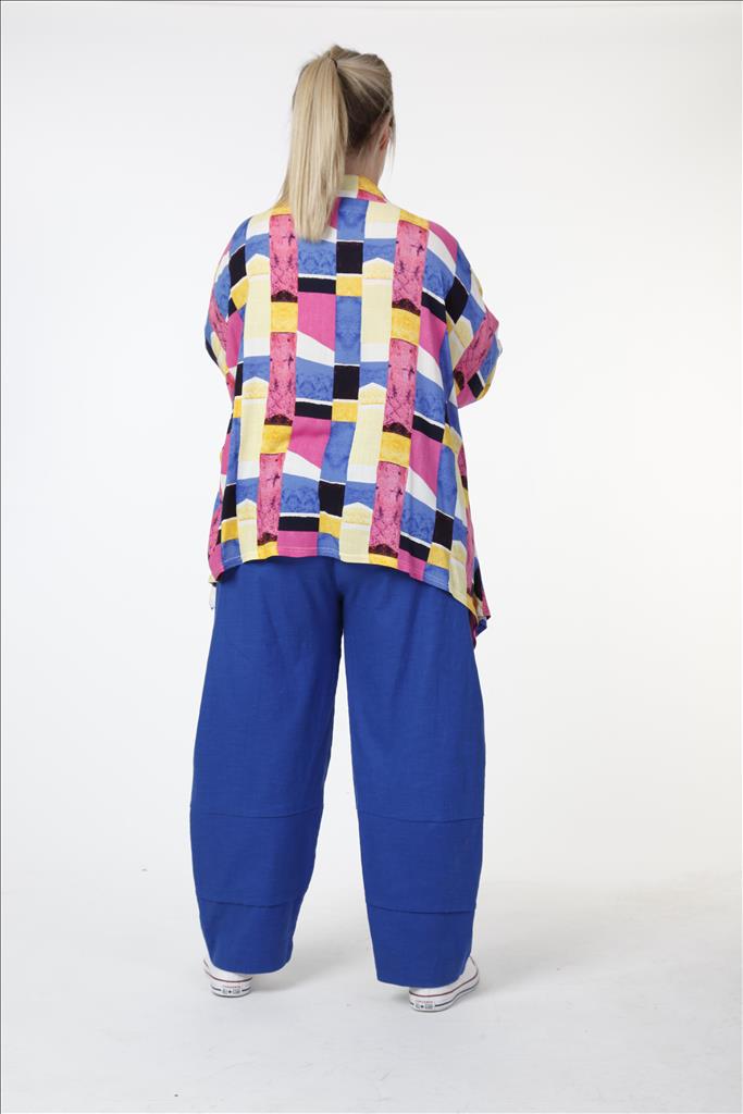 Sommer Jacke in gerader Form aus er Qualität, Pink-Multi Lagenlook Oversize Mode B2B Großhandel
