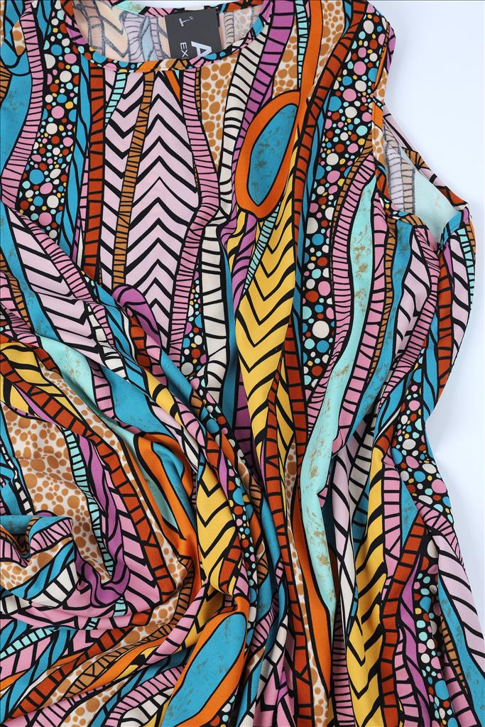 Sommer Kleid in Ballon Form aus er Qualität, Multicolor Lagenlook Oversize Mode B2B Großhandel