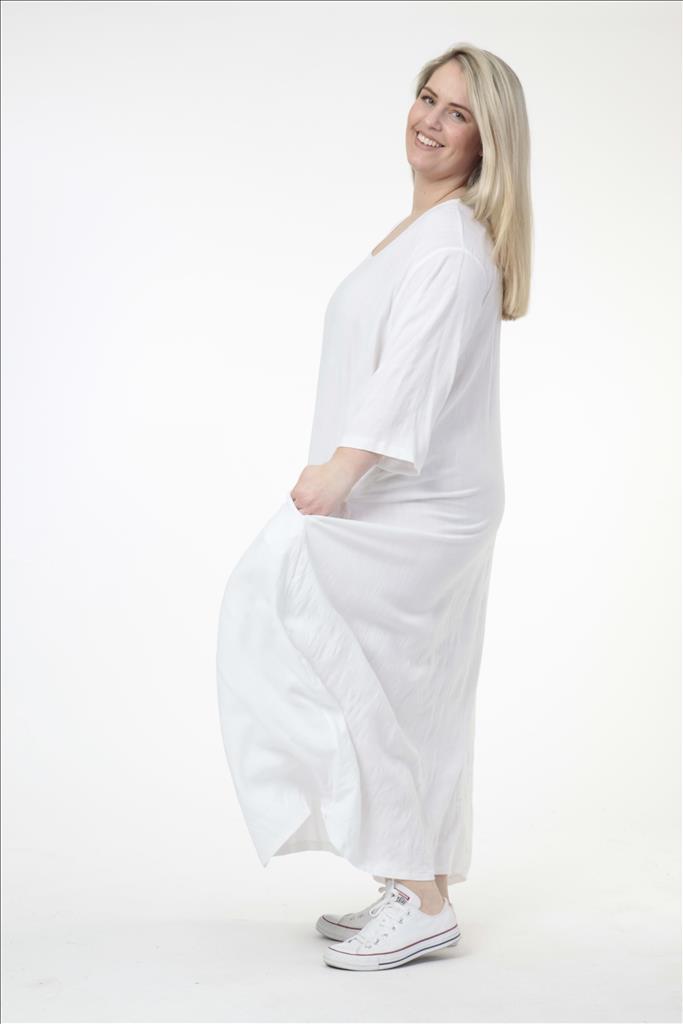 Sommer Kleid in Ballon Form aus er Qualität, Weiß Lagenlook Oversize Mode B2B Großhandel