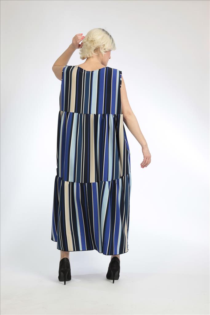 Sommer Kleid in Form aus er Qualität, Blau-Beige-Multi Lagenlook Oversize Mode B2B Großhandel